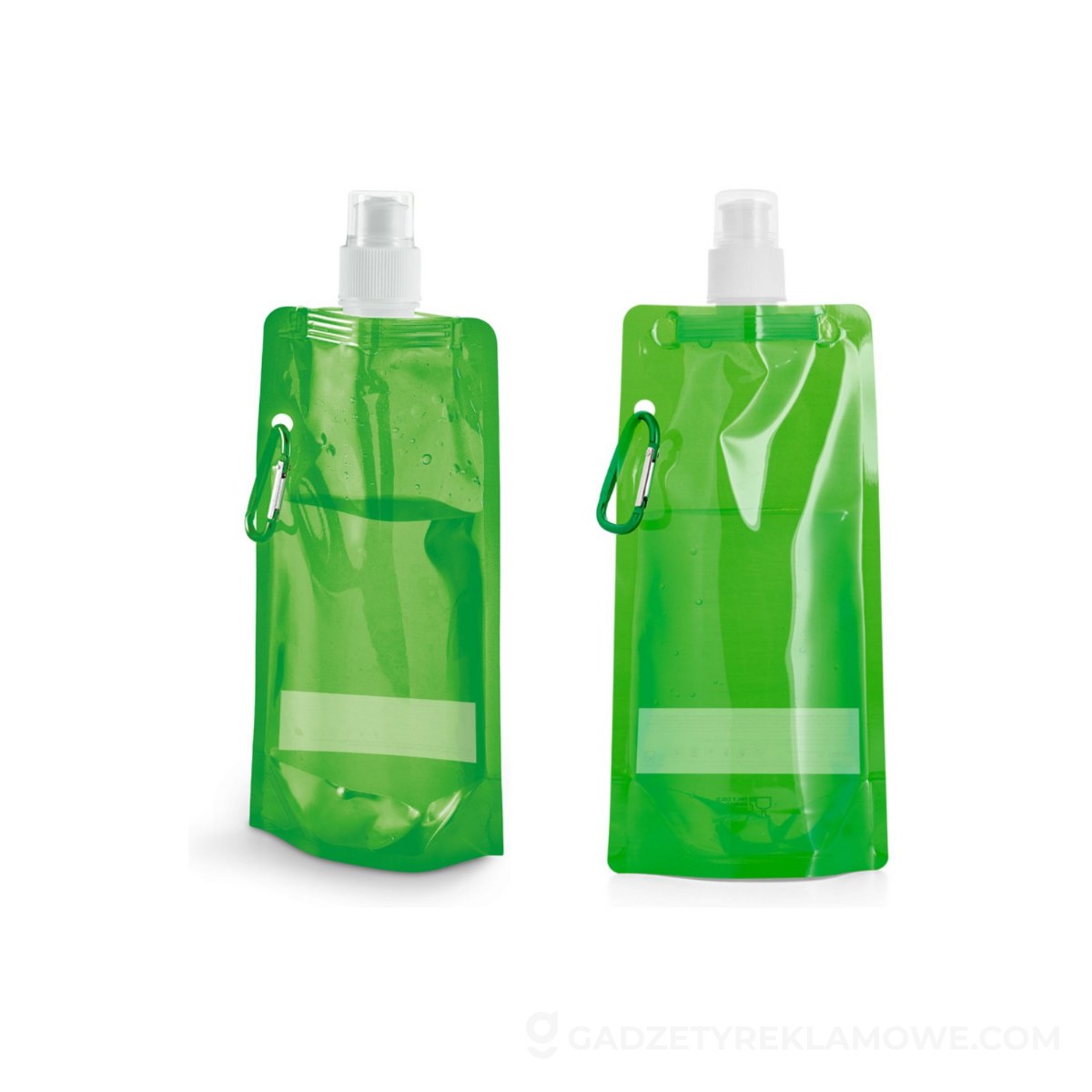 KWILL. Składana butelka PE 460 ml - Zielona