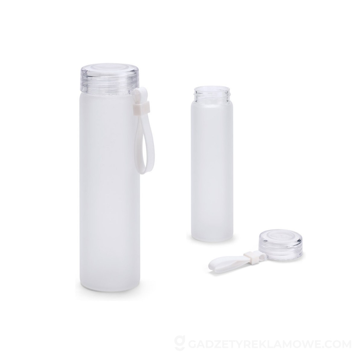 WILLIAMS. Butelka ze szkła borokrzemowego i zakrętka z AS 470 ml - Biała