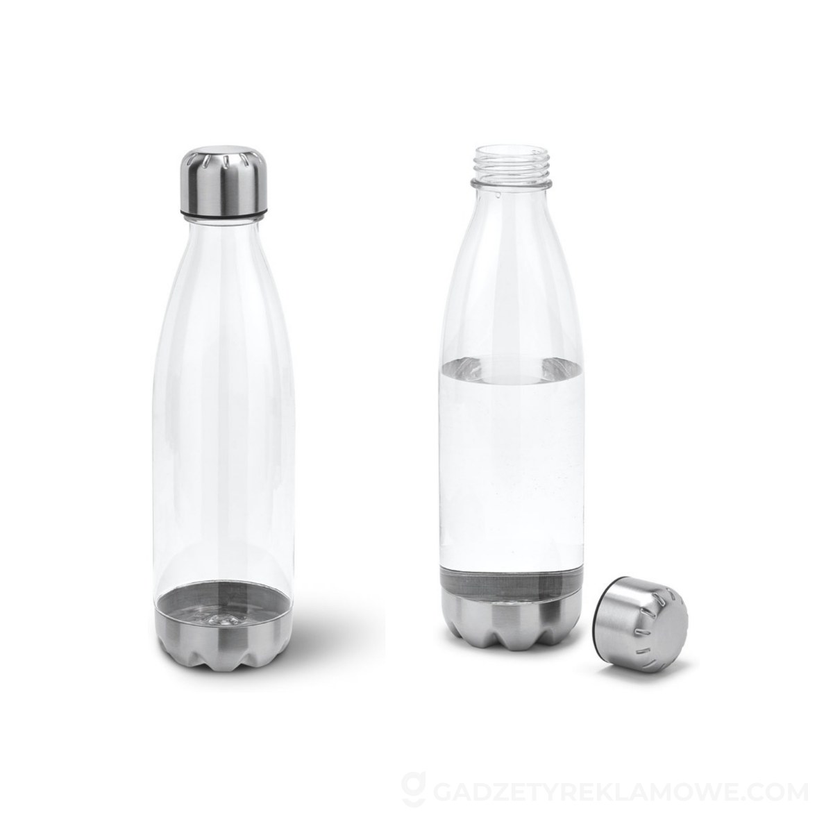 ANCER. Butelka sportowa z AS i stali nierdzewnej 700 ml - Transparentna