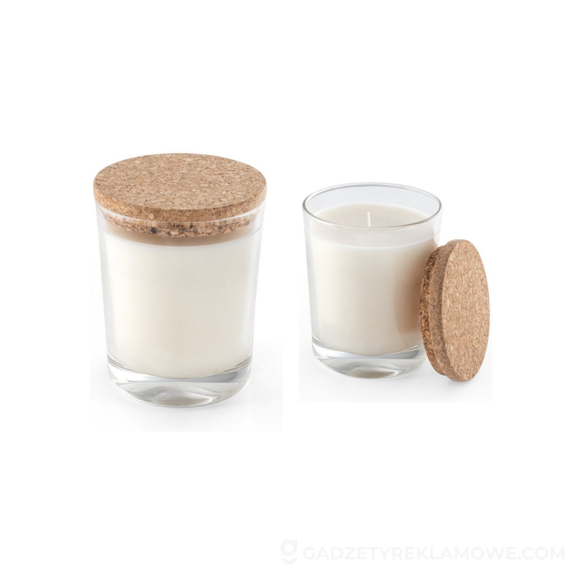 STR-95078-110-wariantu-watermark ZEN 180. Aromatyczna świeca w szklanym kubku z korkową pokrywką 180 g - Transparentna
