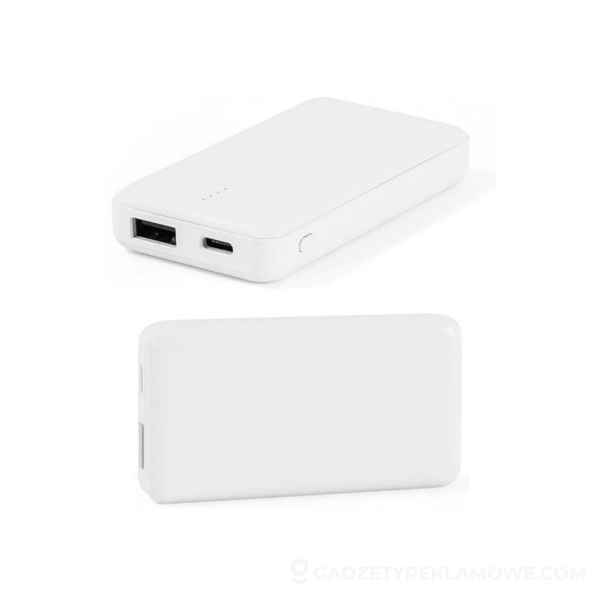 SHERYL. Power bank 4.000 mAh w ABS pochodzącego z recyklingu (100% rABS) - Biały