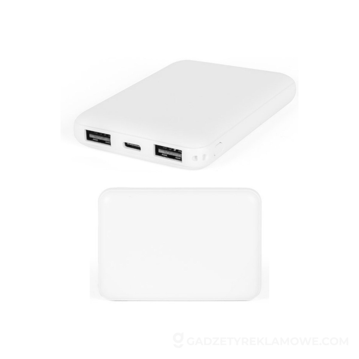 STR-97196-106-wariantu-watermark LEAKEY 5. Power bank 5.000 mAh w ABS pochodzącego z recyklingu (100% rABS) - Biały