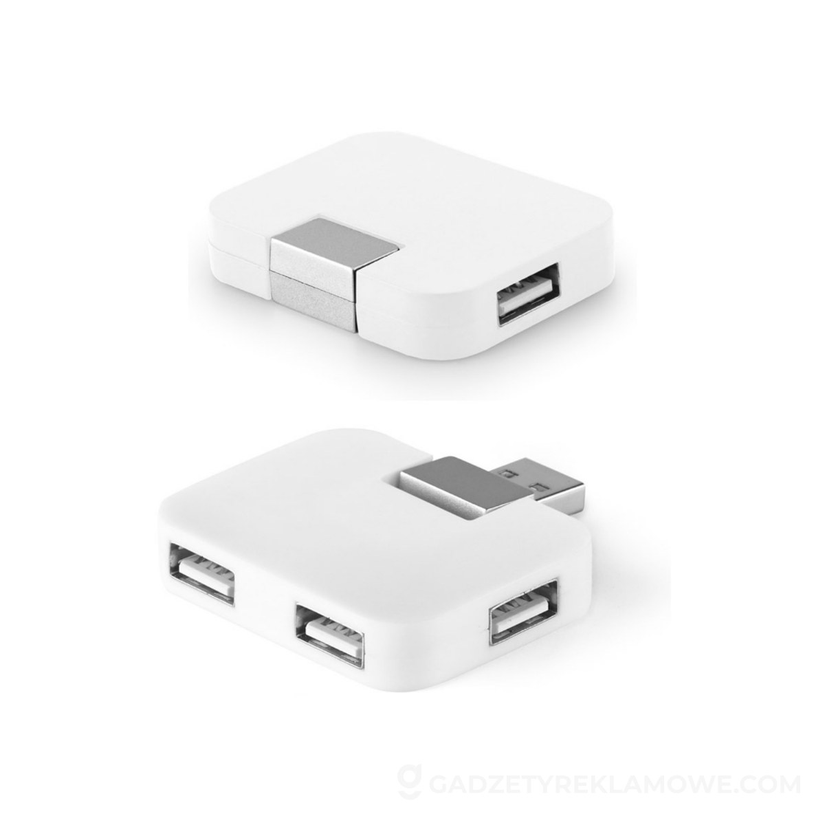 Gadżety reklamowe dla branży IT! Oto najlepsze z nich 2 JANNES. HUB z 4 portami USB-A z ABS - Biały