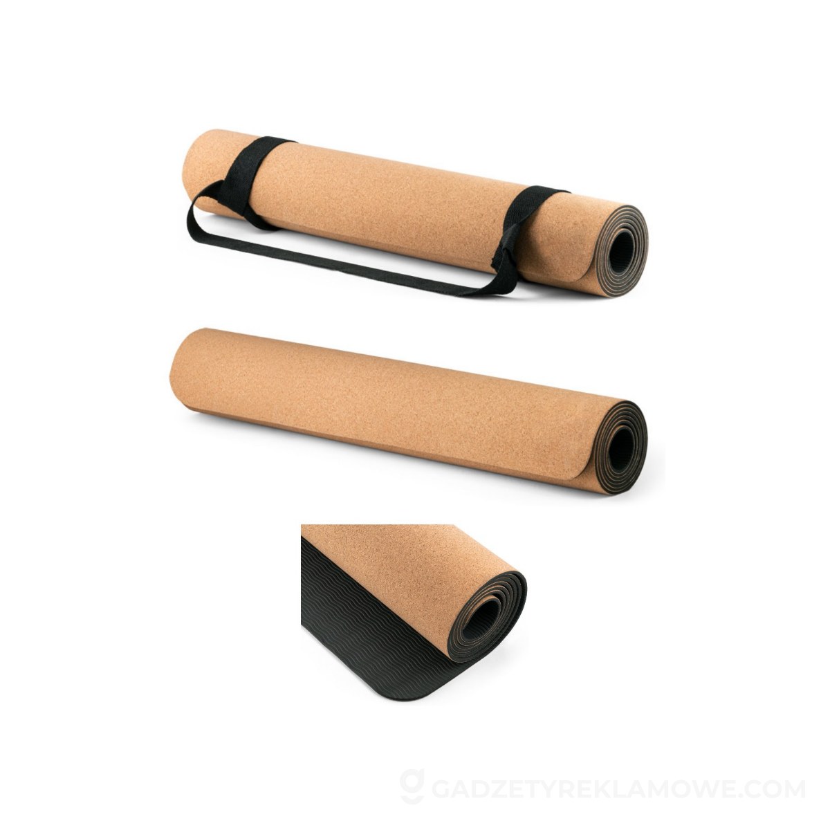 GERES. Mata do jogi wykonana z korka i TPE. Grubość do 3.7 mm - Naturalna
