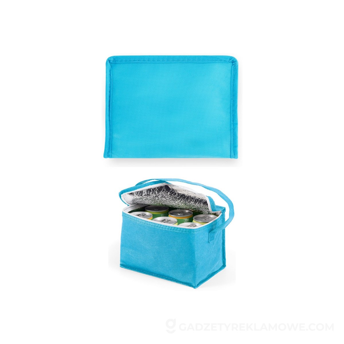 IZMIR. Torba termoizolacyjna 3 L z non-woven (80 g/m²) - Błękitna