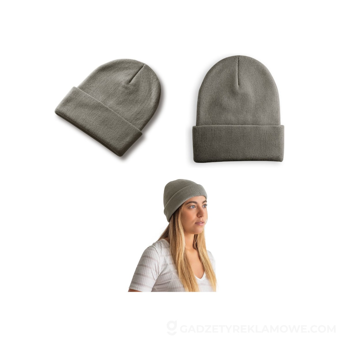 CARL. Dwuwarstwowa czapka unisex poliestru pochodzącego (100% rPET) - Jasno szara