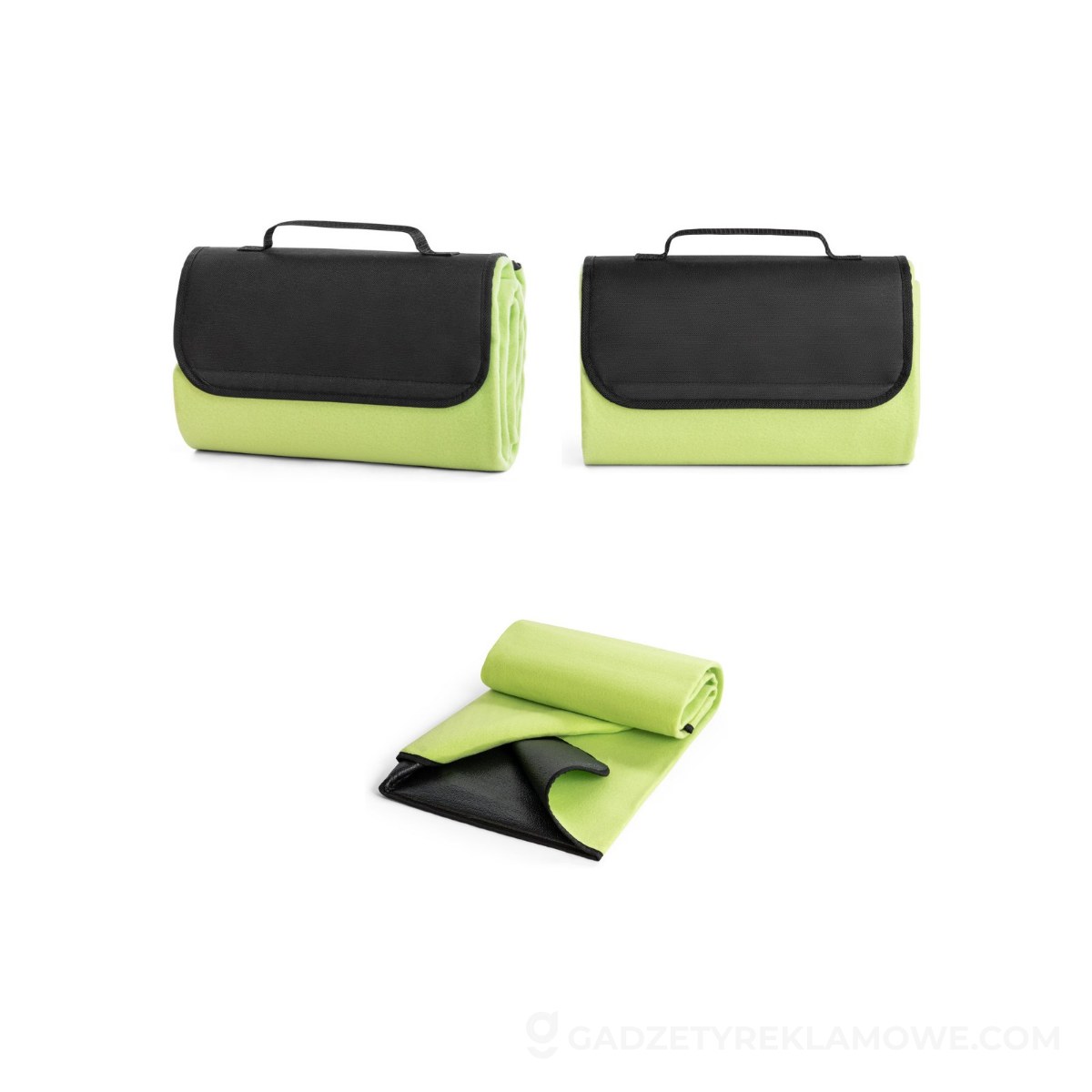 STR-99076-119-wariantu-watermark RILEY. Koc polarowy 180 g/m² z daszkiem - Jasno zielony