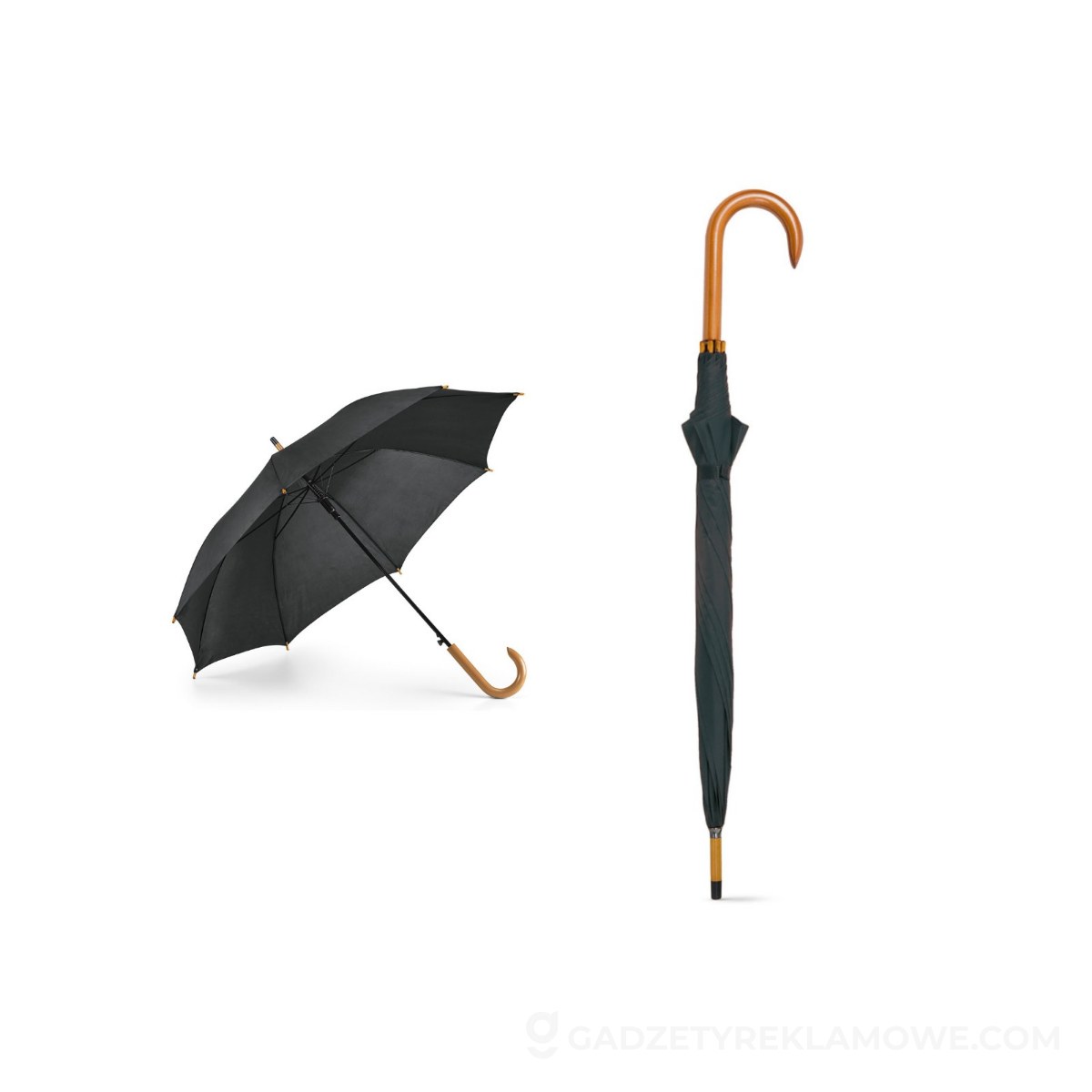 PATTI. Parasol z poliestru 190T z automatycznym otwieraniem - Czarny