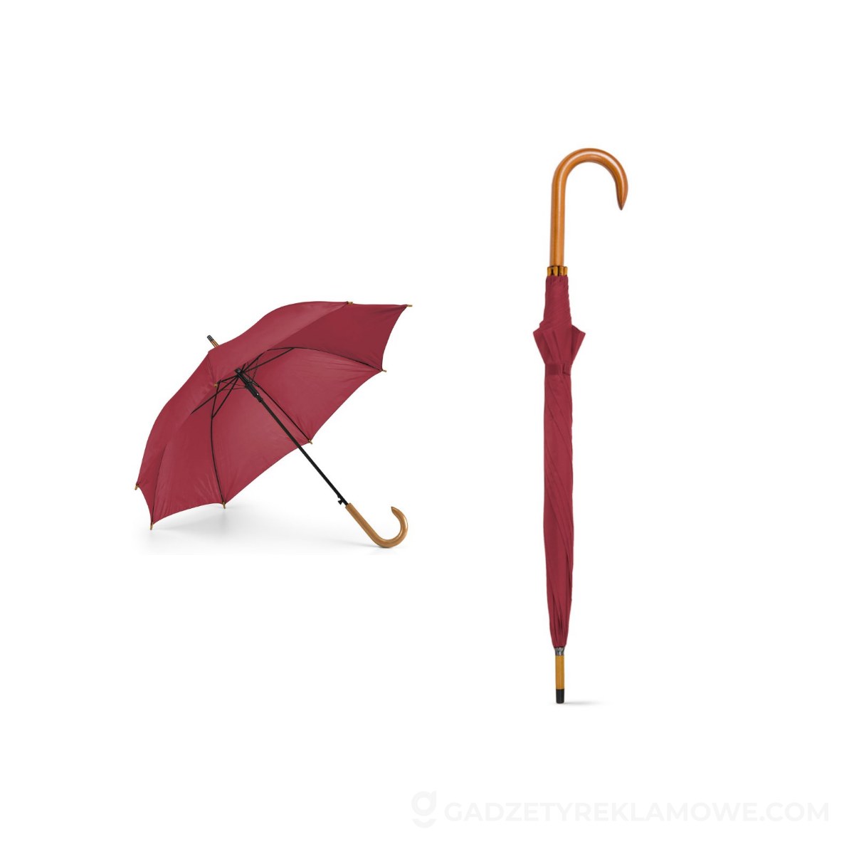 PATTI. Parasol z poliestru 190T z automatycznym otwieraniem - Burgundowy