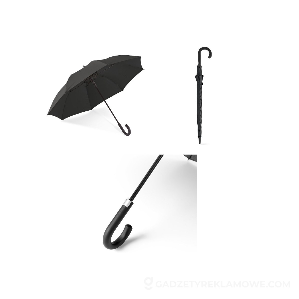 STR-99131-103-wariantu-watermark ALBERT. Parasol 190T pongee z automatycznym otwieraniem - Czarny