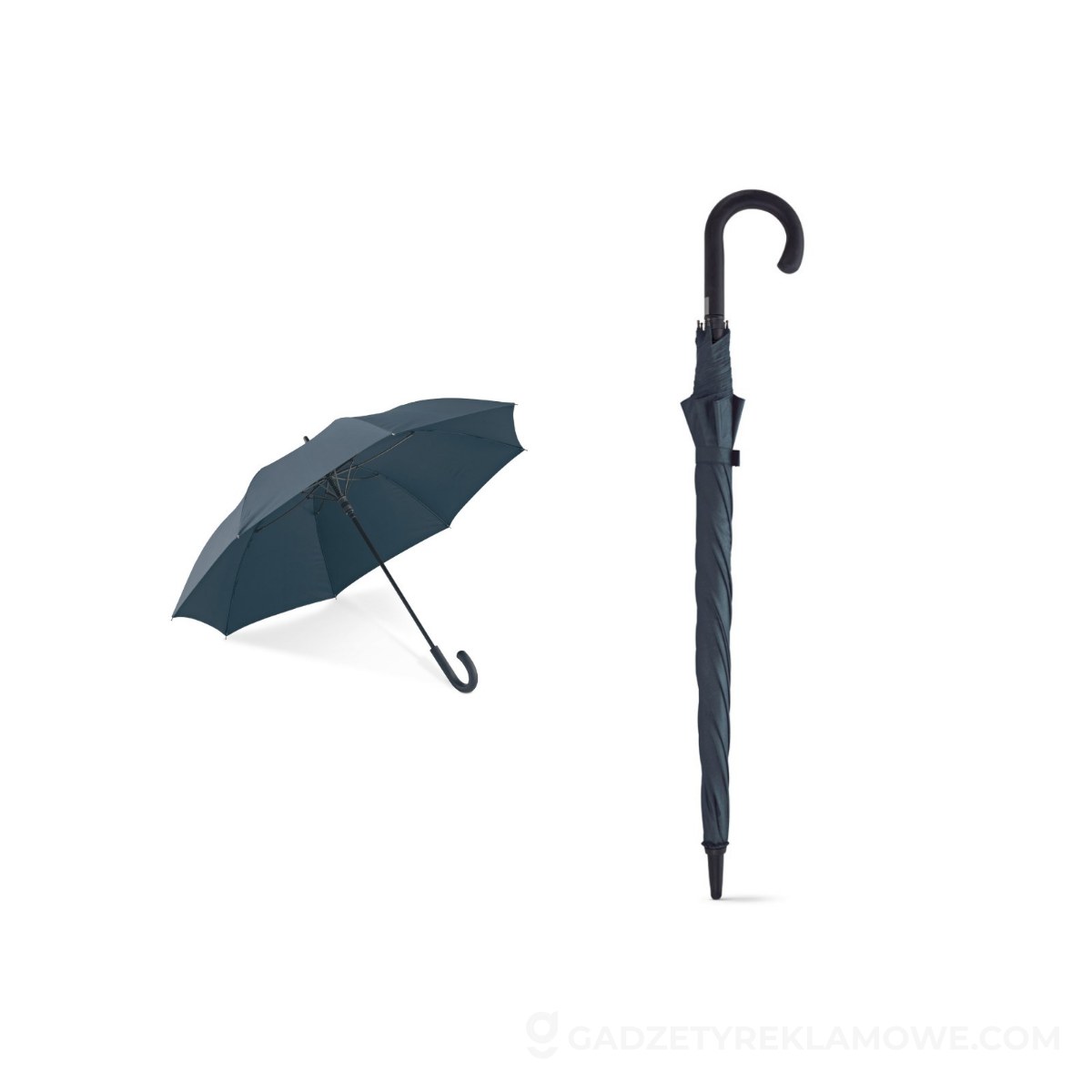 ALBERT. Parasol 190T pongee z automatycznym otwieraniem - granatowy
