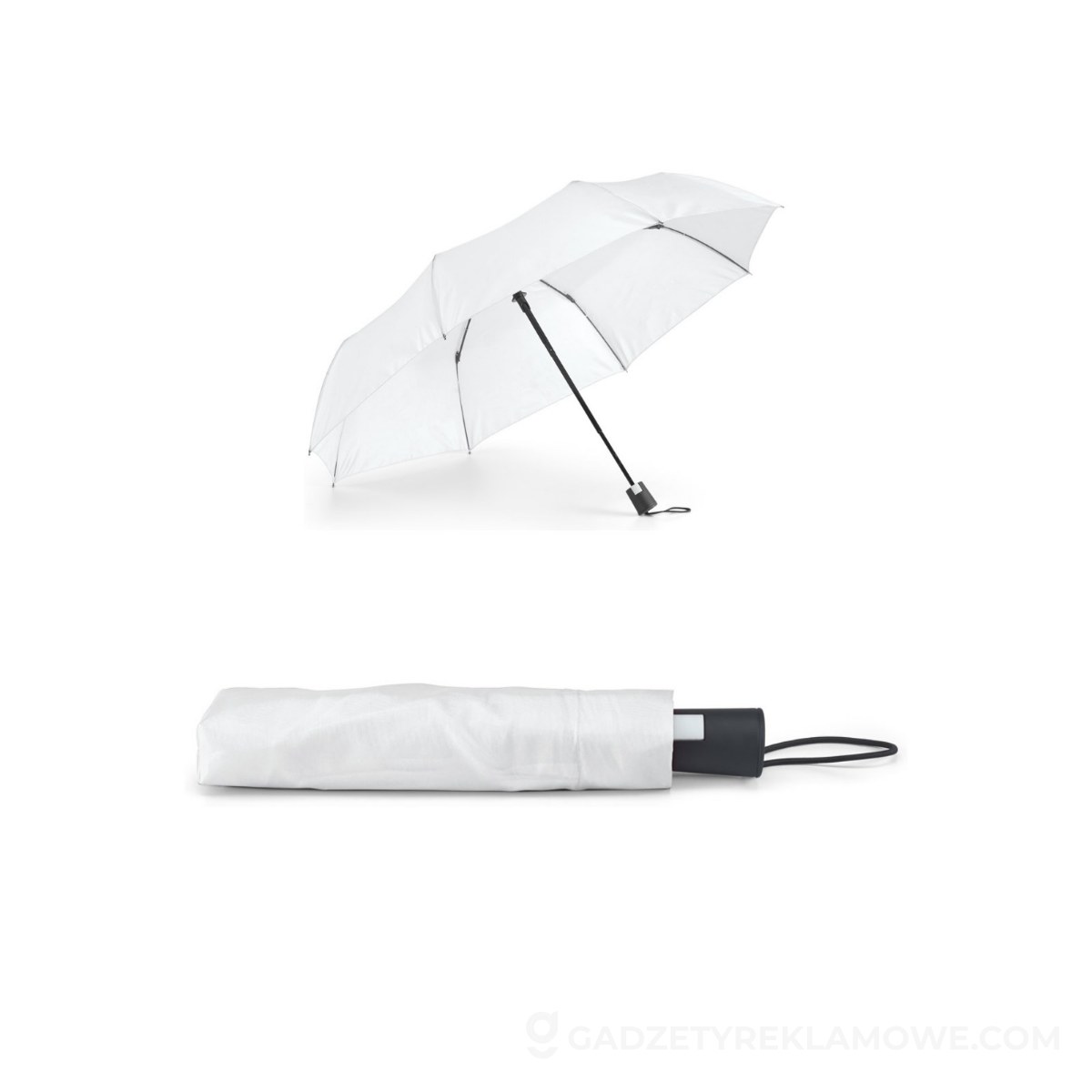 STR-99139-106-wariantu-watermark TOMAS. Parasol kompaktowy z poliestru 190T z automatycznym otwieraniem - Biały