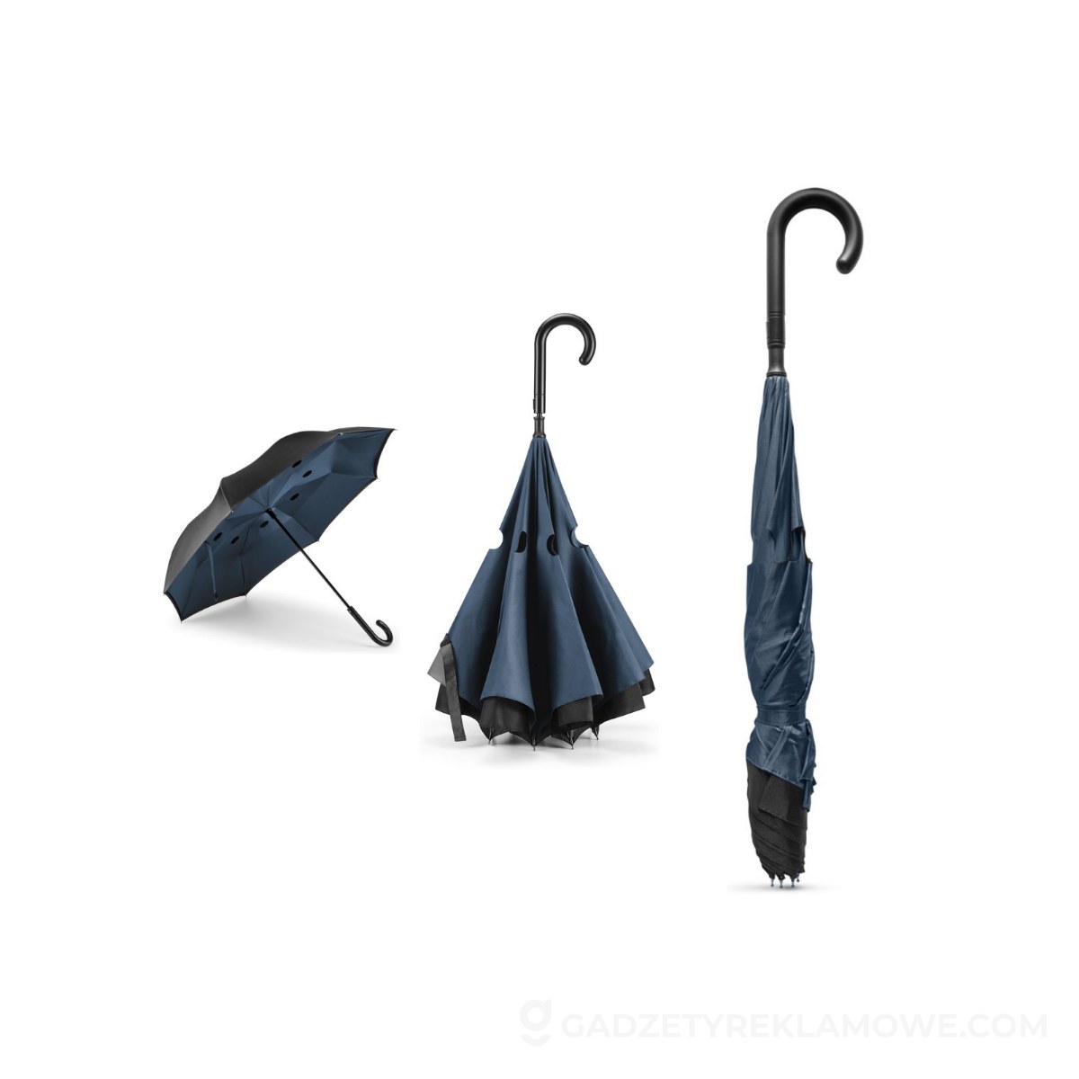 STR-99146-104-wariantu-watermark ANGELA. Parasol dwustronny 190T pongee - granatowy