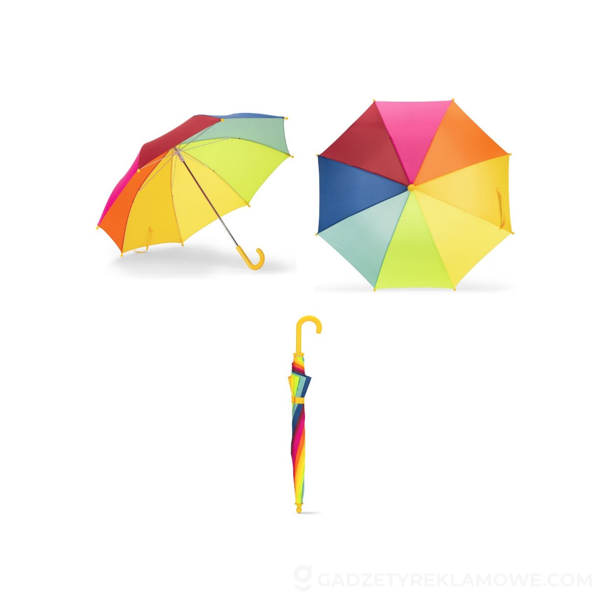 OLIVIA. 19-calowy kolorowy parasol dla dzieci z poliestru 190T - Mix