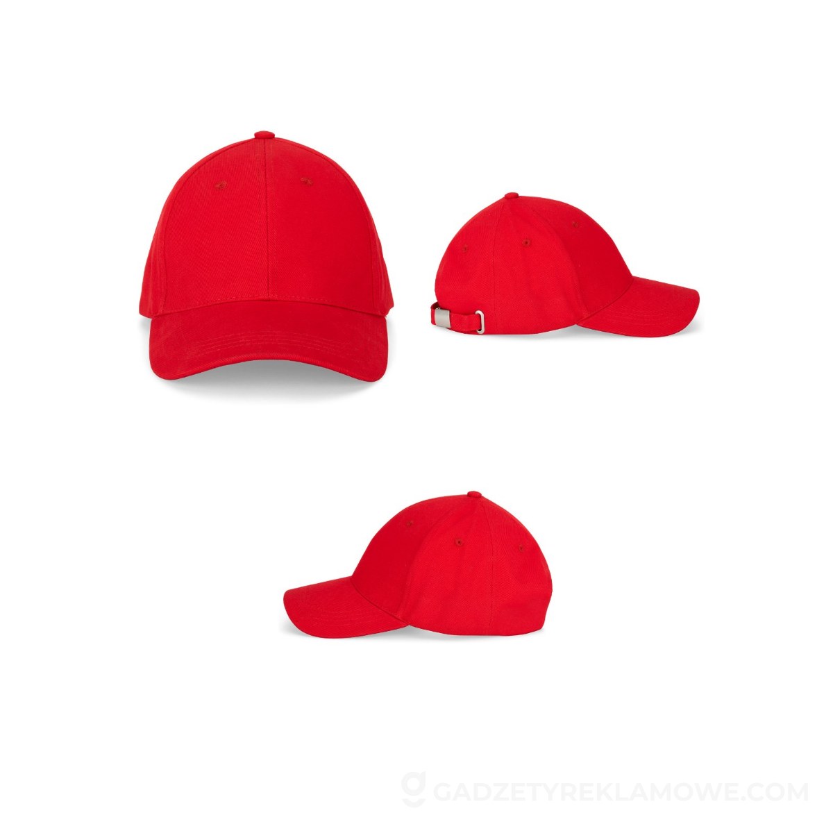 NATHAN. Czapka z 100% bawełny (260 g/m²) z 6 panelami - Czerwona