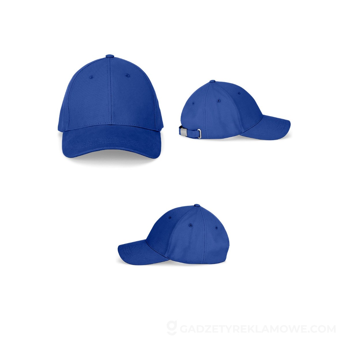 NATHAN. Czapka z 100% bawełny (260 g/m²) z 6 panelami - Szafirowa