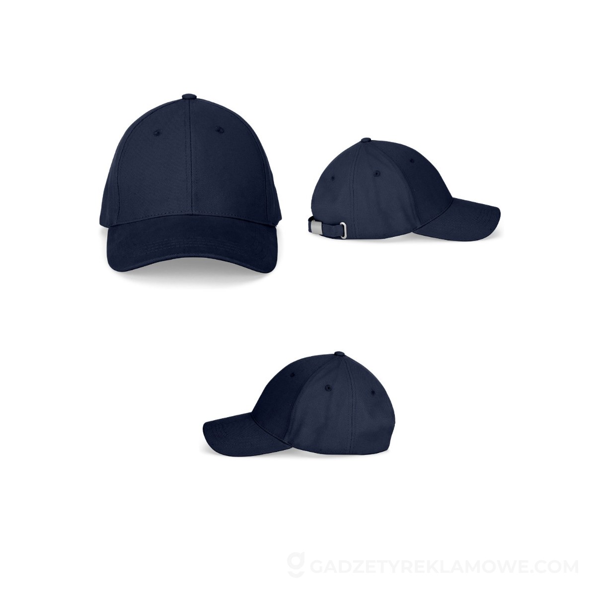 NATHAN. Czapka z 100% bawełny (260 g/m²) z 6 panelami - Granatowa