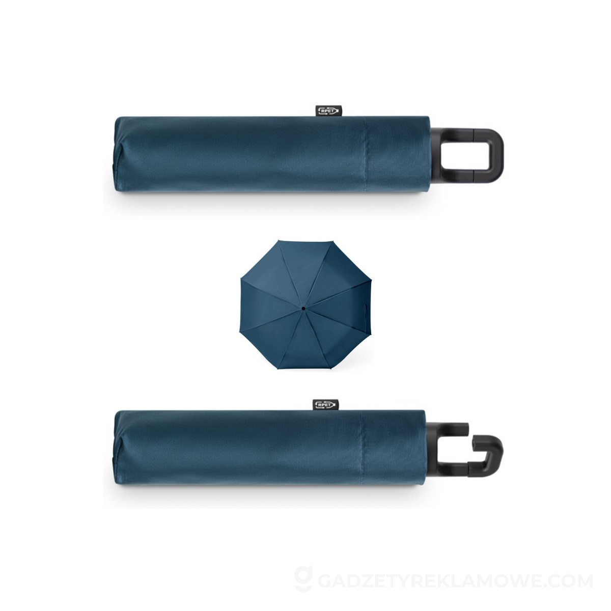 GEORGE. Parasol 21'' wykonany z poliestru pochodzącego z recyklingu (100% rPET) 190T wiatroodporny pongee - Granatowy
