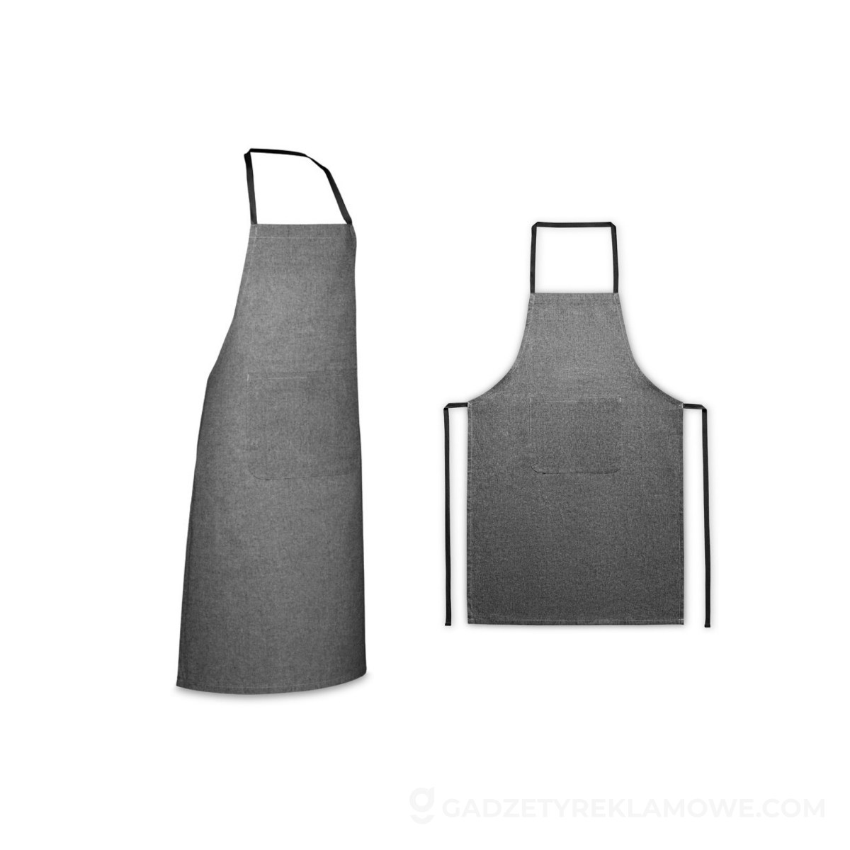 ZIMBRO. Fartuch zawierający bawełnę pochodzącą z recyklingu (140 g/m²) - Czarny