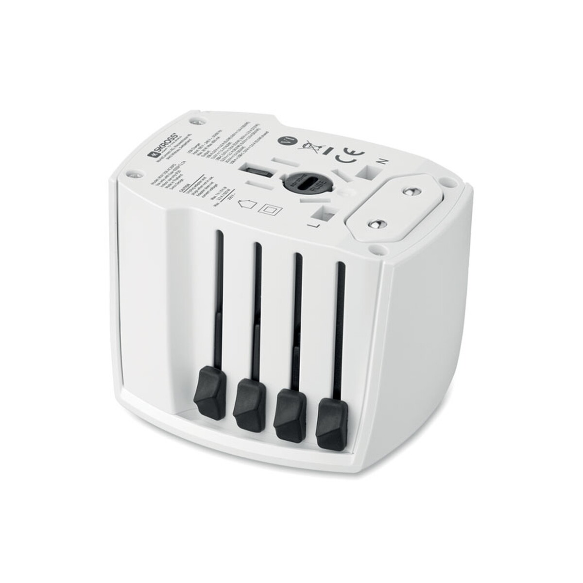 Adaptery podróżne z logo – skross® muv usb ac 30w pd muv usb ac30 pd – biały mo2980-06-side SKROSS® MUV USB AC 30W PD MUV USB AC30 PD - biały mo2980-06-side