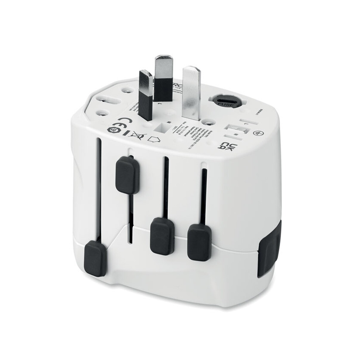 Adaptery podróżne z logo – skross® pro 3-biegunowy pro 3-pole – biały mo2982-06-open SKROSS® PRO 3-biegunowy PRO 3-POLE - biały mo2982-06-open
