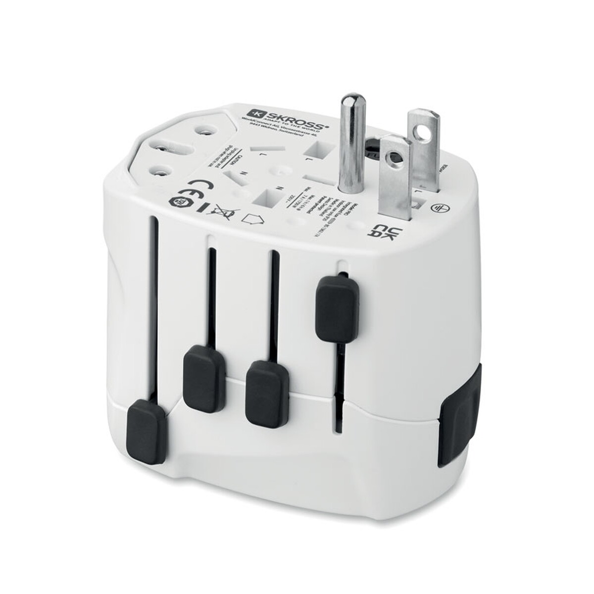 Adaptery podróżne z logo – skross® pro 3-biegunowy pro 3-pole – biały mo2982-06-picture1 SKROSS® PRO 3-biegunowy PRO 3-POLE - biały mo2982-06-picture1