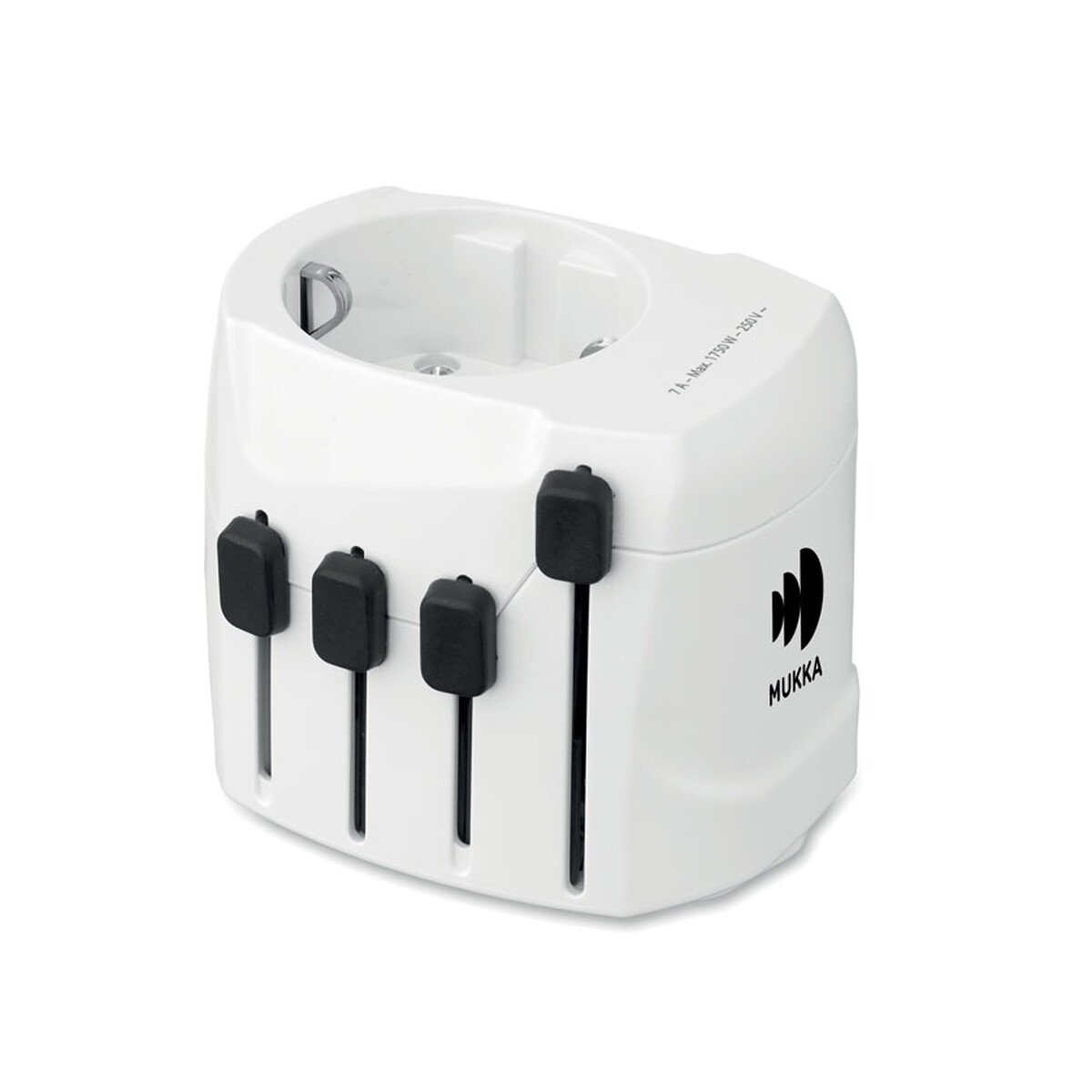 Adaptery podróżne z logo – skross® pro 3-biegunowy pro 3-pole – biały mo2982-06-print SKROSS® PRO 3-biegunowy PRO 3-POLE - biały mo2982-06-print