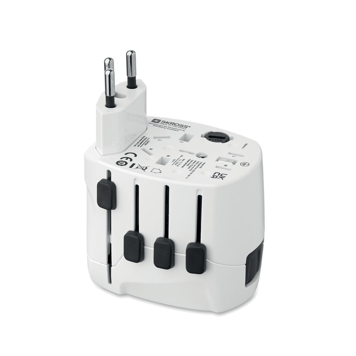 Adaptery podróżne z logo – skross® pro 3-biegunowy pro 3-pole – biały mo2982-06-top SKROSS® PRO 3-biegunowy PRO 3-POLE - biały mo2982-06-top