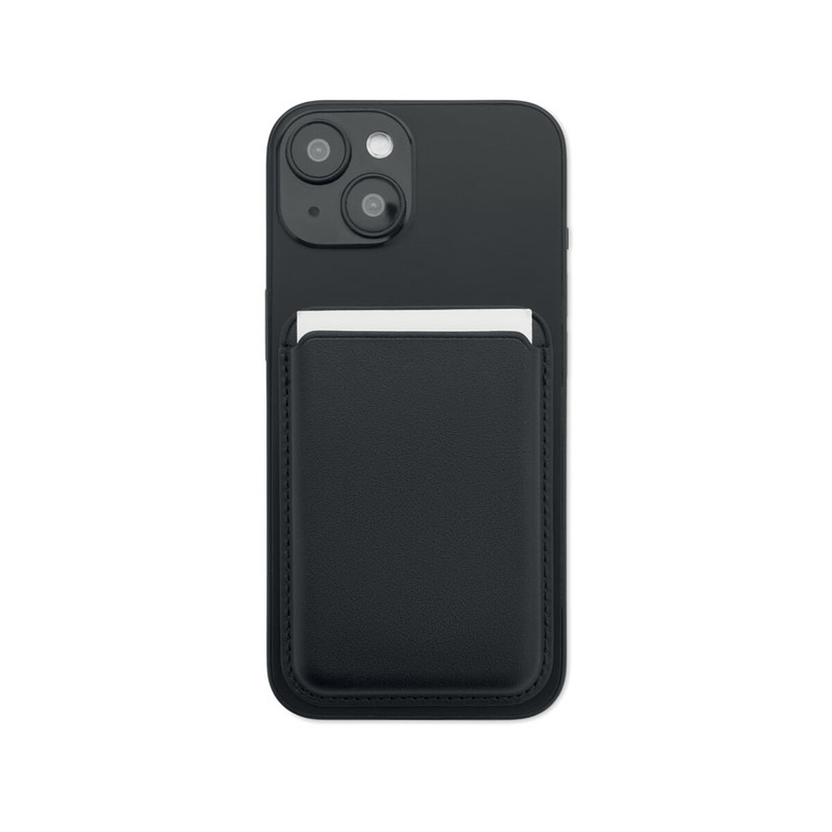 Akcesoria do smartfonów z logo – magnetyczne etui na kartę karta – czarne mo2774-03-side Magnetyczne etui na kartę KARTA - czarne mo2774-03-side