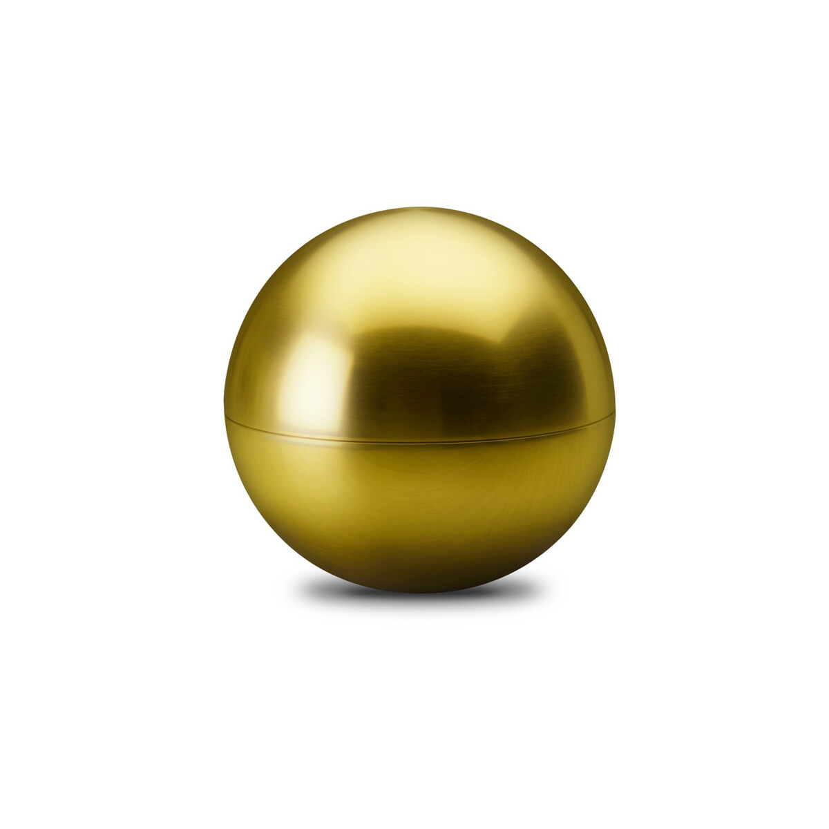 Balsamy do ust z logo – alba. pomadka ochronna, w metalowym opakowaniu w formie kuli, z elementami z materiału abs – złota 94882_117 ALBA. Pomadka ochronna, w metalowym opakowaniu w formie kuli, z elementami z materiału ABS - Złota 94882_117