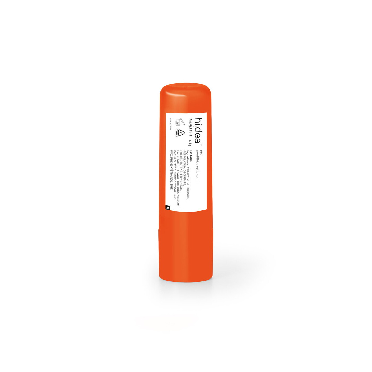 Balsamy do ust z logo – jolie. balsam do ust z ps i pp – pomarańczowy 94851_128-b JOLIE. Balsam do ust z PS i PP - Pomarańczowy 94851_128-b