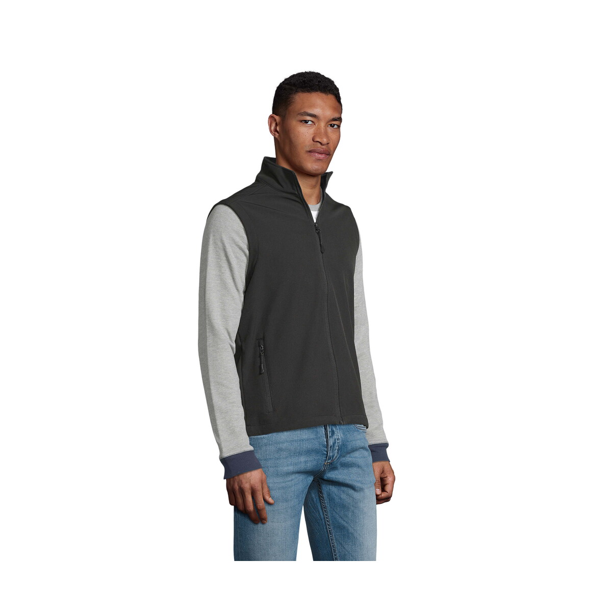 Bezrękawniki z logo – race bw men softshell race bw men – czarny – xxl s02887-bk-side RACE BW MEN SOFTSHELL RACE BW MEN - Czarny - XXL s02887-bk-side