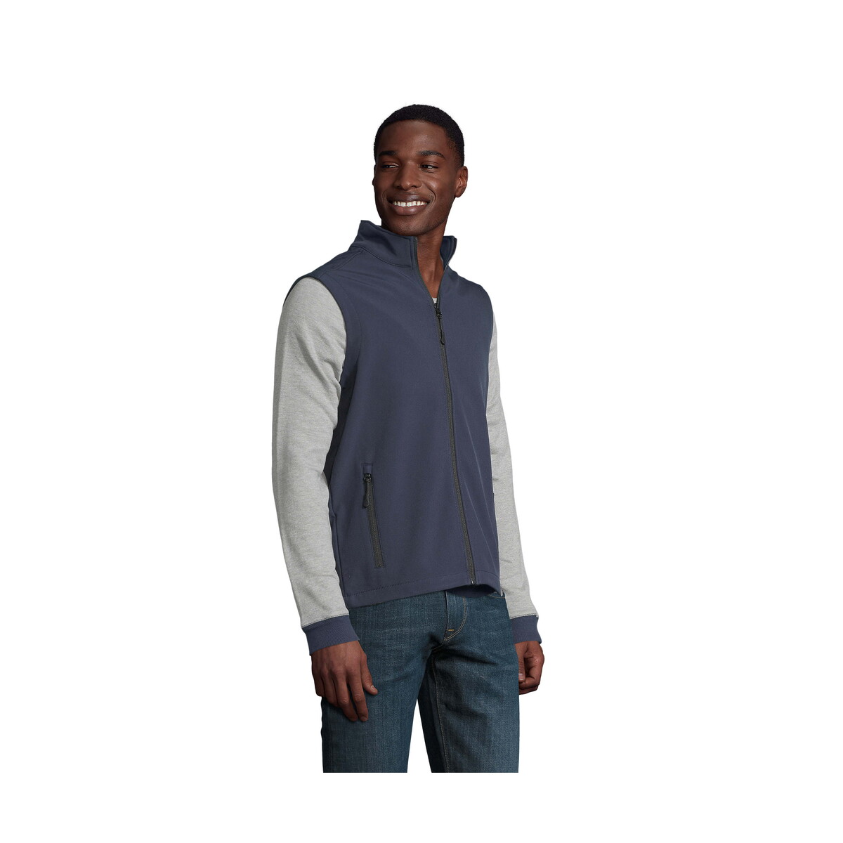 Bezrękawniki z logo – race bw men softshell race bw men – french navy – m s02887-fn-side RACE BW MEN SOFTSHELL RACE BW MEN - French Navy - M s02887-fn-side