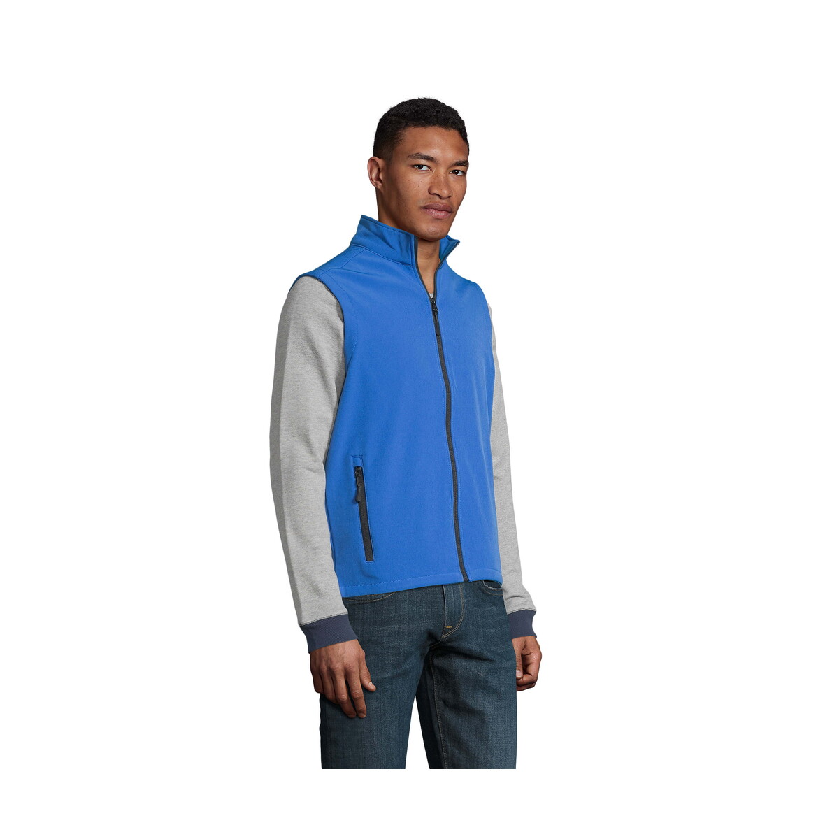 Bezrękawniki z logo – race bw men softshell race bw men – niebieski – l s02887-rb-side RACE BW MEN SOFTSHELL RACE BW MEN - Niebieski - L s02887-rb-side