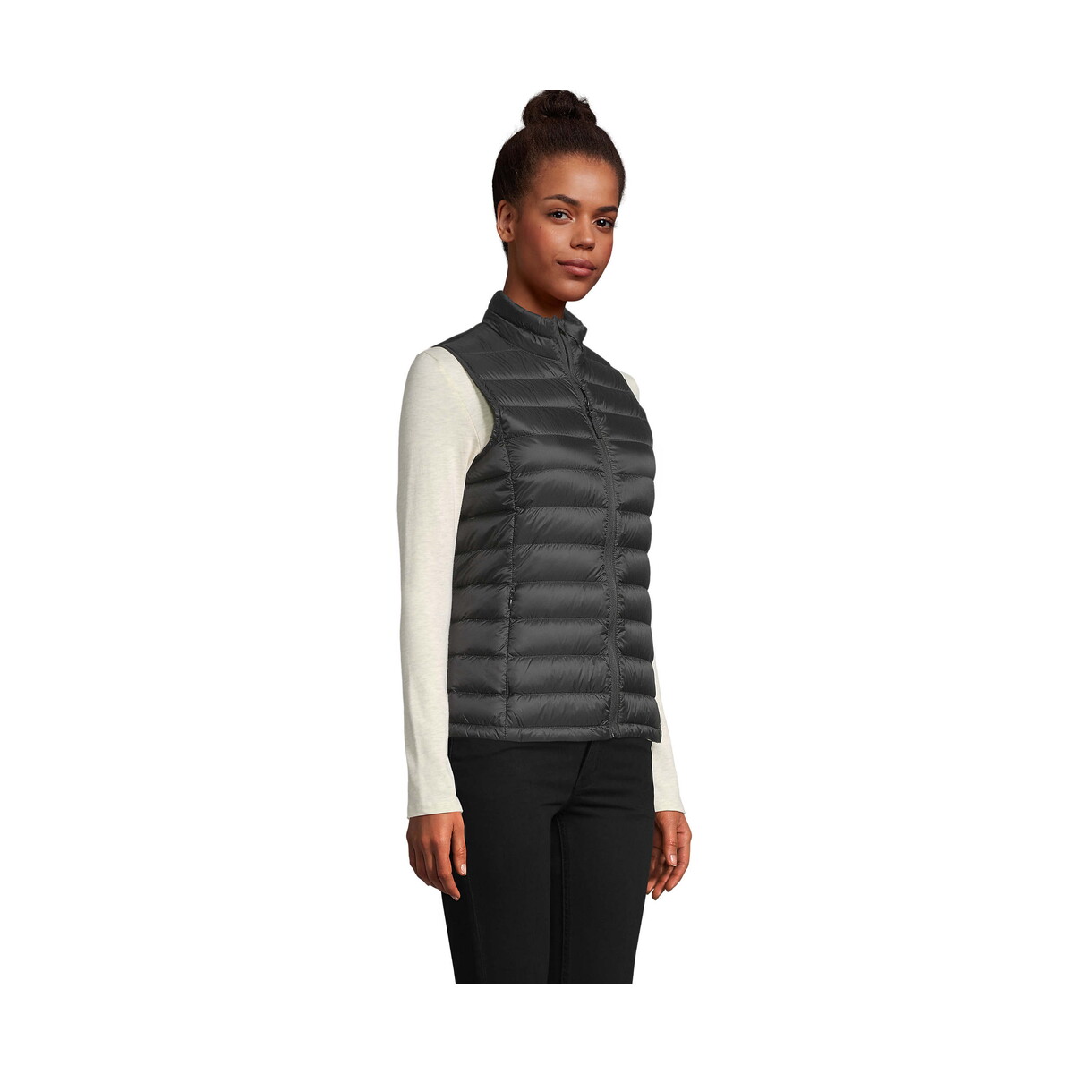 Bezrękawniki z logo – wilson bw damskie 380t wilson bw women – czarna – xl s02890-bk-side WILSON BW Damskie 380T WILSON BW WOMEN - Czarna - XL s02890-bk-side