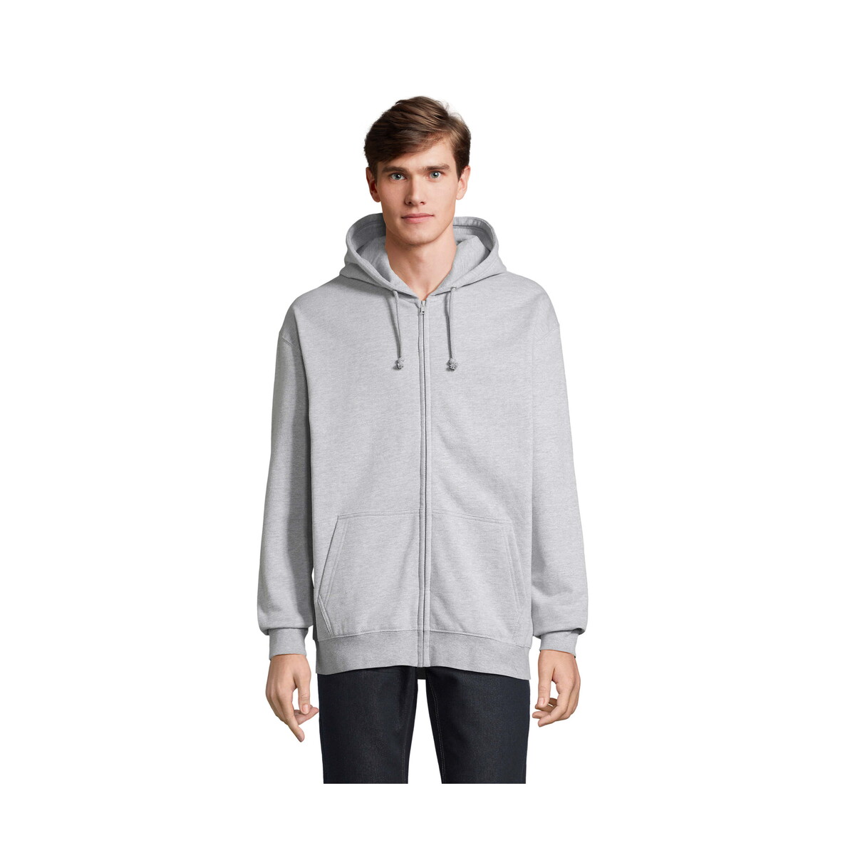 CARTER Bluza z kapturem CARTER - Szary Melanż 2 - 3XL s03812-gy