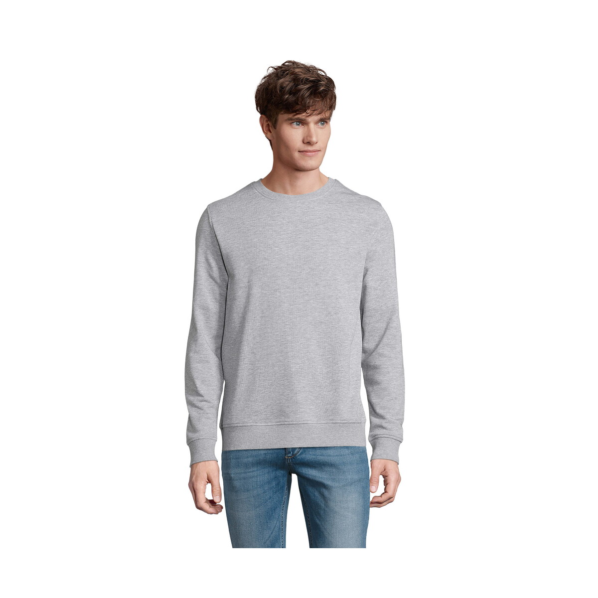 Bluzy z logo – komet sweater 280g comet – szary melanż 2 – xl s03574-gy KOMET SWEATER 280g COMET - Szary Melanż 2 - XL s03574-gy