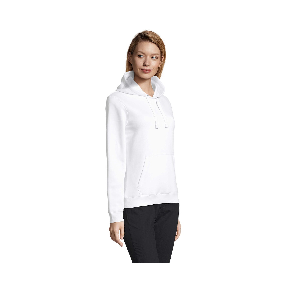 Bluzy z logo – spencer damska bluza 280g spencer women – biała – xs s03103-wh-side SPENCER damska bluza 280g SPENCER WOMEN - Biała - XS s03103-wh-side