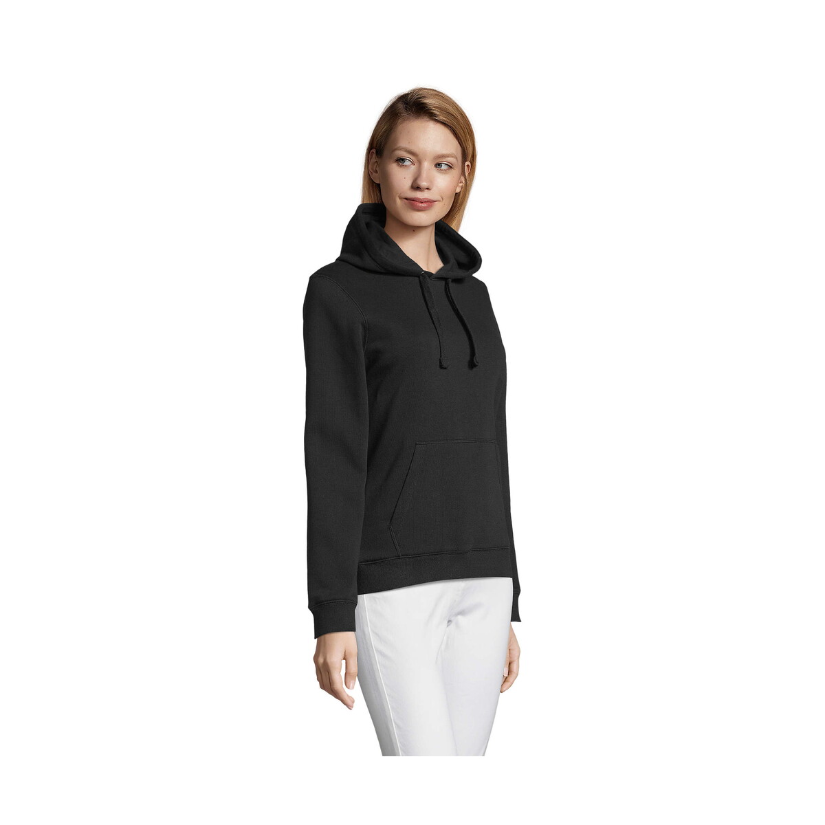 Bluzy z logo – spencer damska bluza 280g spencer women – czarna – s s03103-bk-side SPENCER damska bluza 280g SPENCER WOMEN - Czarna - S s03103-bk-side