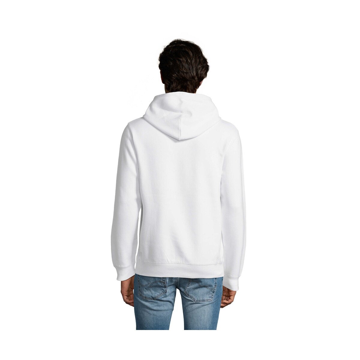 Bluzy z logo – spencer męska bluza 280g spencer – biała – s s02991-wh-back SPENCER męska bluza 280g SPENCER - Biała - S s02991-wh-back