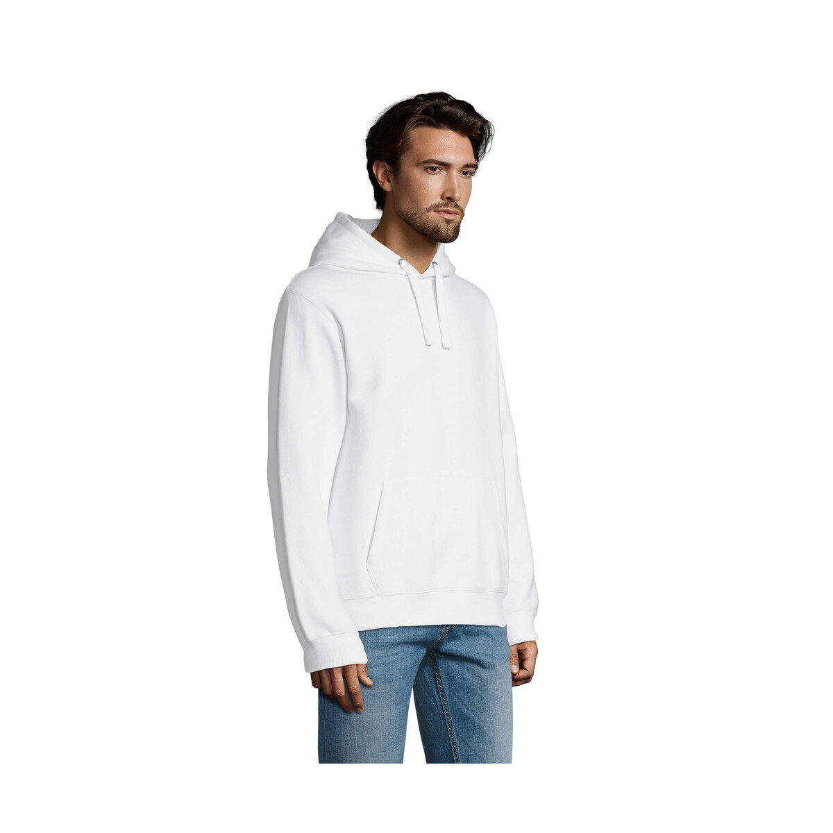 Bluzy z logo – spencer męska bluza 280g spencer – biała – s s02991-wh-side SPENCER męska bluza 280g SPENCER - Biała - S s02991-wh-side