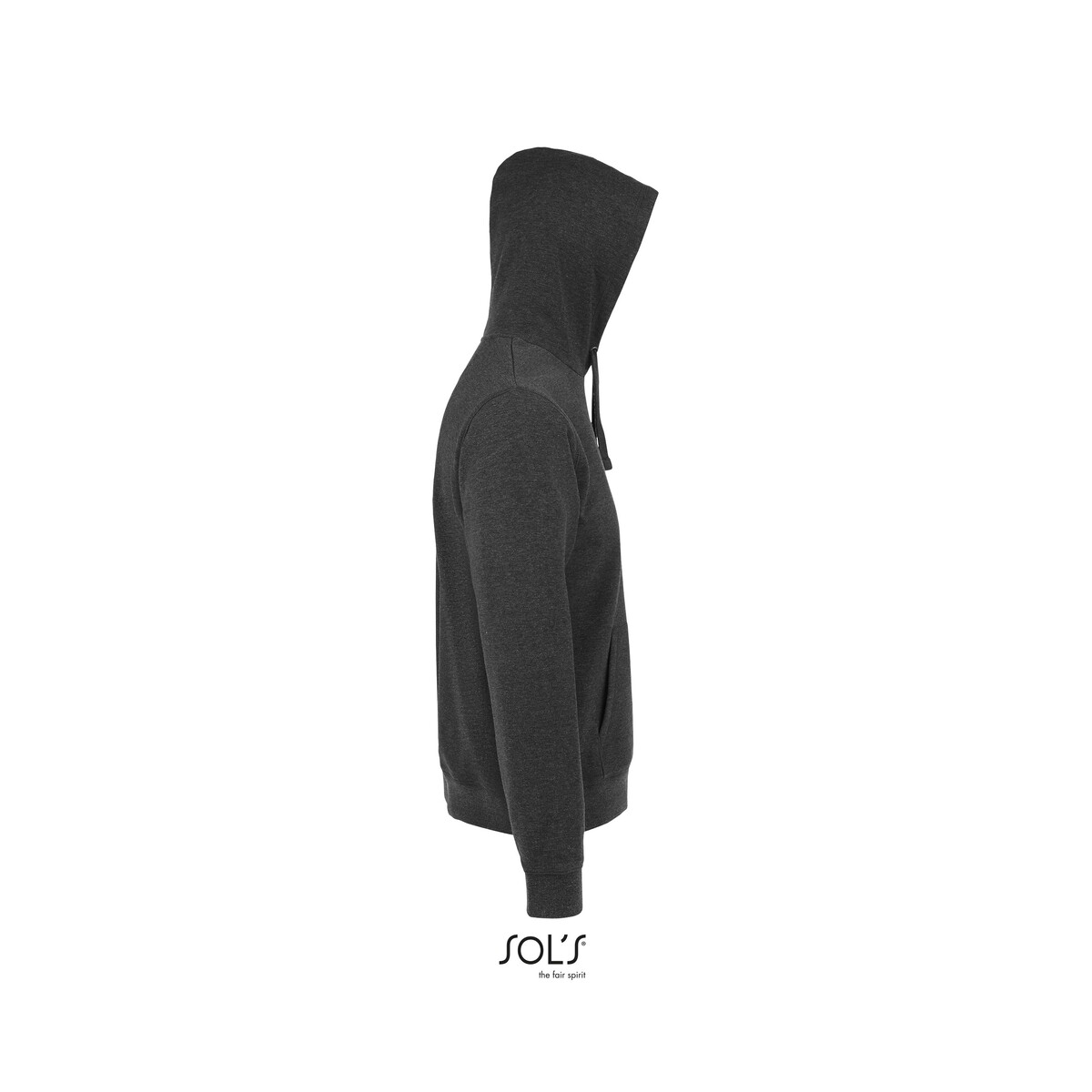 Bluzy z logo – spencer męska bluza 280g spencer – charcoal melange – xl s02991-ce-side SPENCER męska bluza 280g SPENCER - Charcoal Melange - XL s02991-ce-side