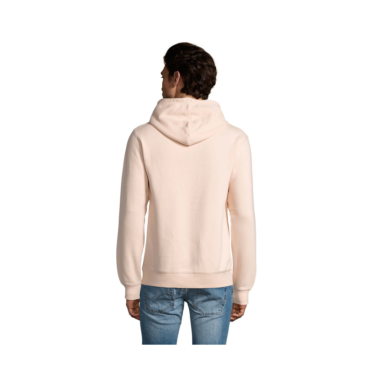 Bluzy z logo – spencer męska bluza 280g spencer – kremowy róż – xs s02991-cp-back SPENCER męska bluza 280g SPENCER - Kremowy Róż - XS s02991-cp-back