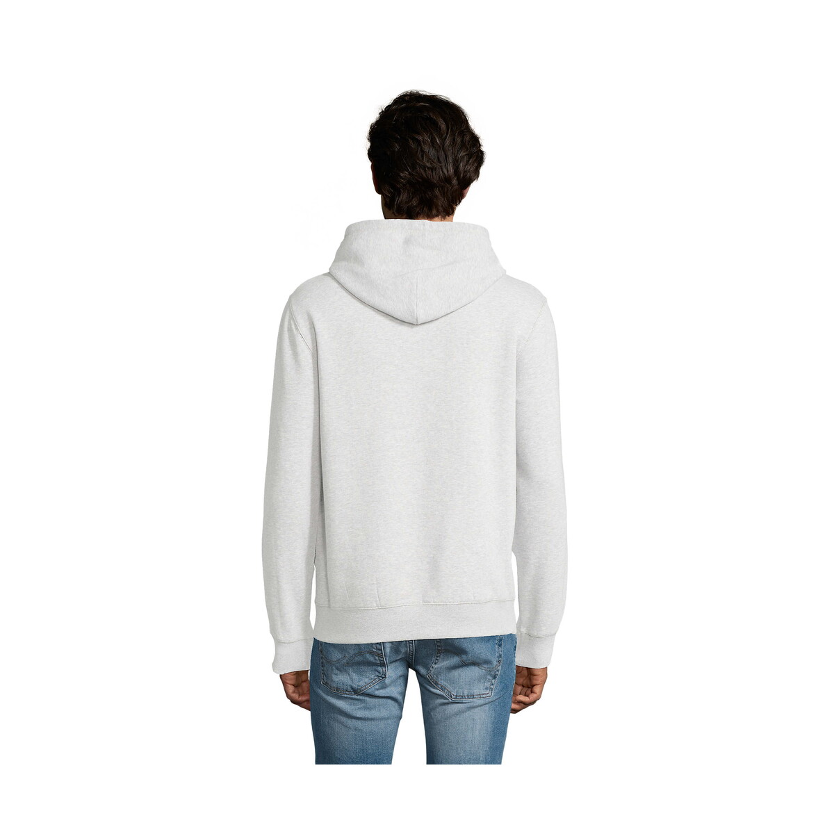 Bluzy z logo – spencer męska bluza 280g spencer – popielata – xs s02991-as-back SPENCER męska bluza 280g SPENCER - Popielata - XS s02991-as-back