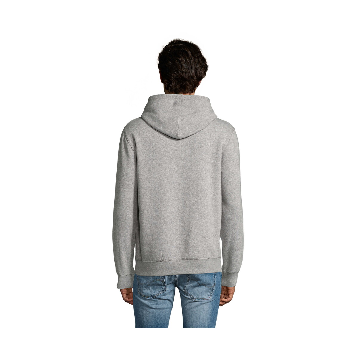 Bluzy z logo – spencer męska bluza 280g spencer – szary melanż 2 – m s02991-gy-back SPENCER męska bluza 280g SPENCER - Szary Melanż 2 - M s02991-gy-back