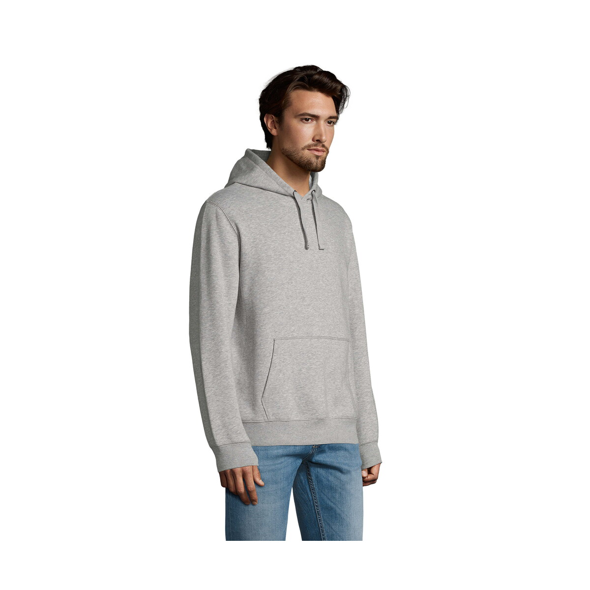 Bluzy z logo – spencer męska bluza 280g spencer – szary melanż 2 – m s02991-gy-side SPENCER męska bluza 280g SPENCER - Szary Melanż 2 - M s02991-gy-side