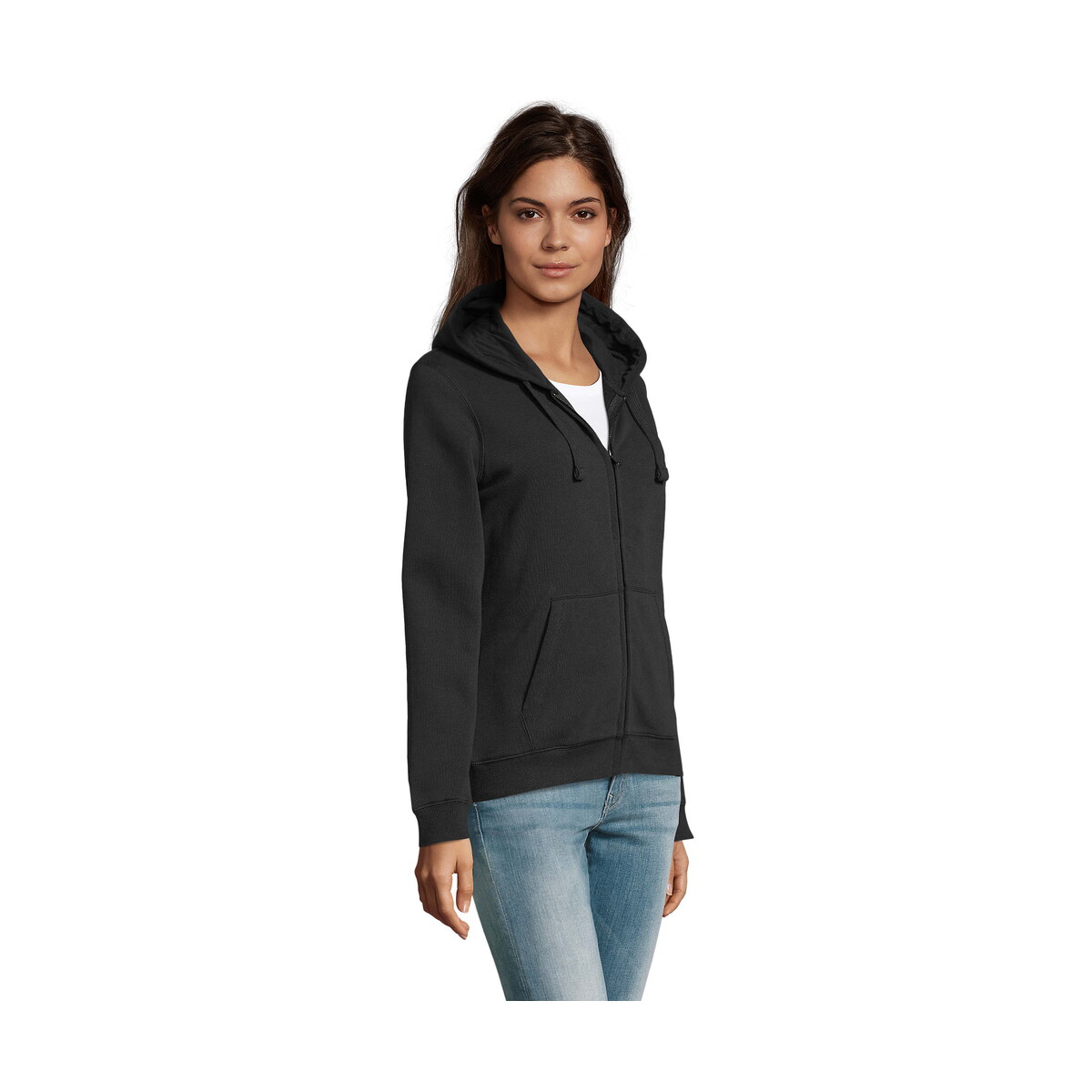 Bluzy z logo – spike hood damskie 280gr spike women – czarna – s s03106-bk-side SPIKE HOOD Damskie 280gr SPIKE WOMEN - Czarna - S s03106-bk-side