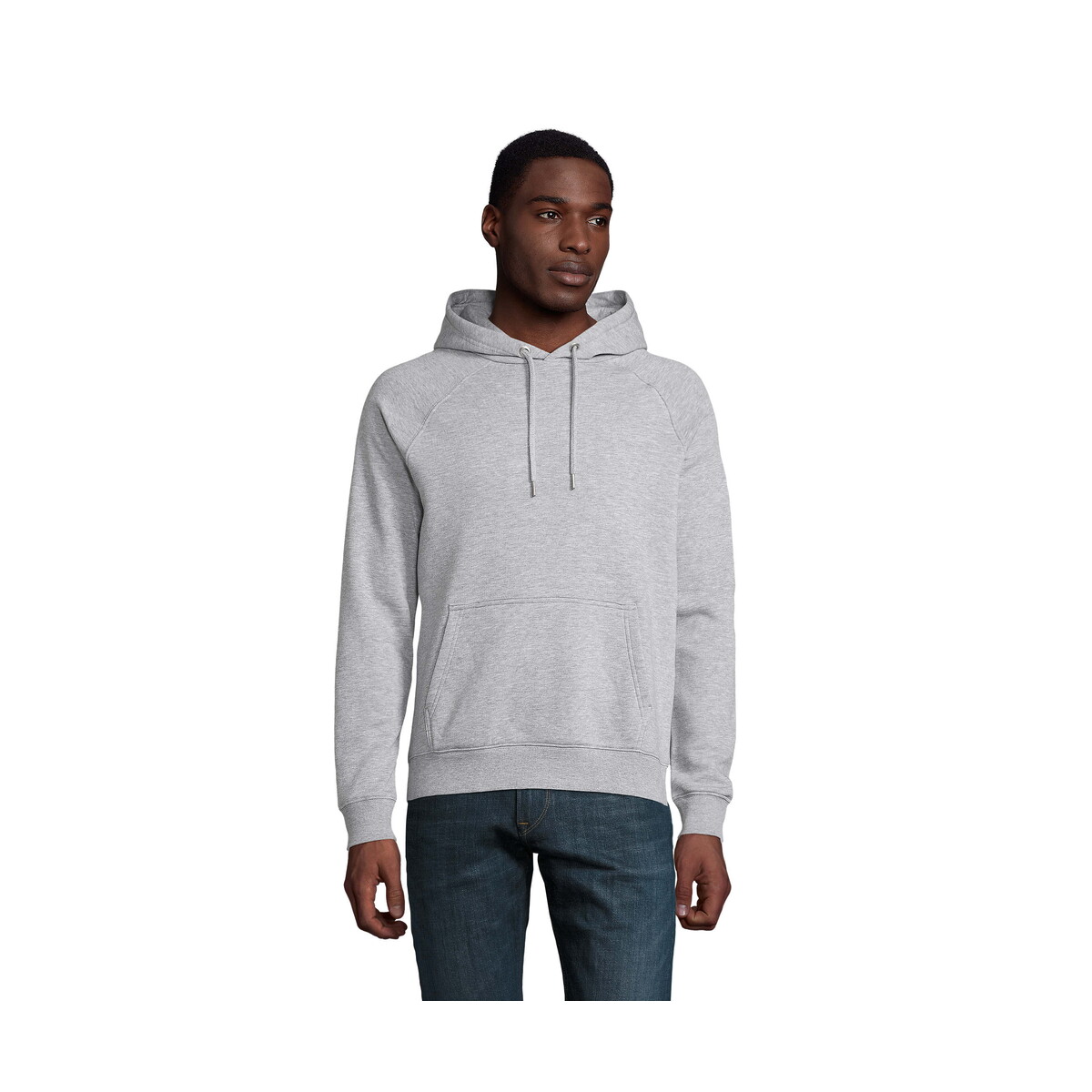 STELLAR Bluza z kapturem STELLAR - Szary Melanż 2 - S s03568-gy