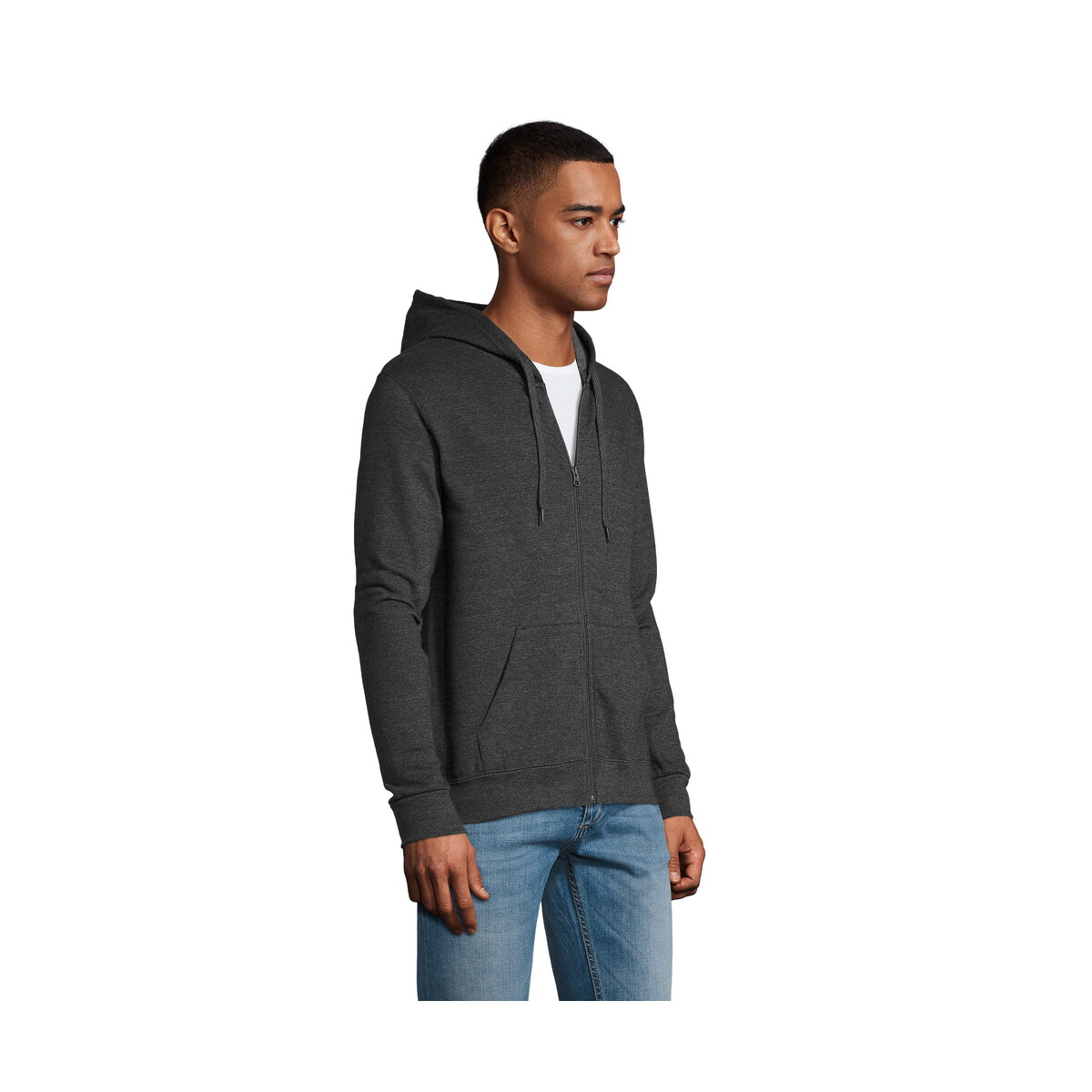 Bluzy z logo – stone uni hoodie 260g stone – charcoal melange – 3xl s01714-ce-side STONE UNI HOODIE 260g STONE - Charcoal Melange - 3XL s01714-ce-side