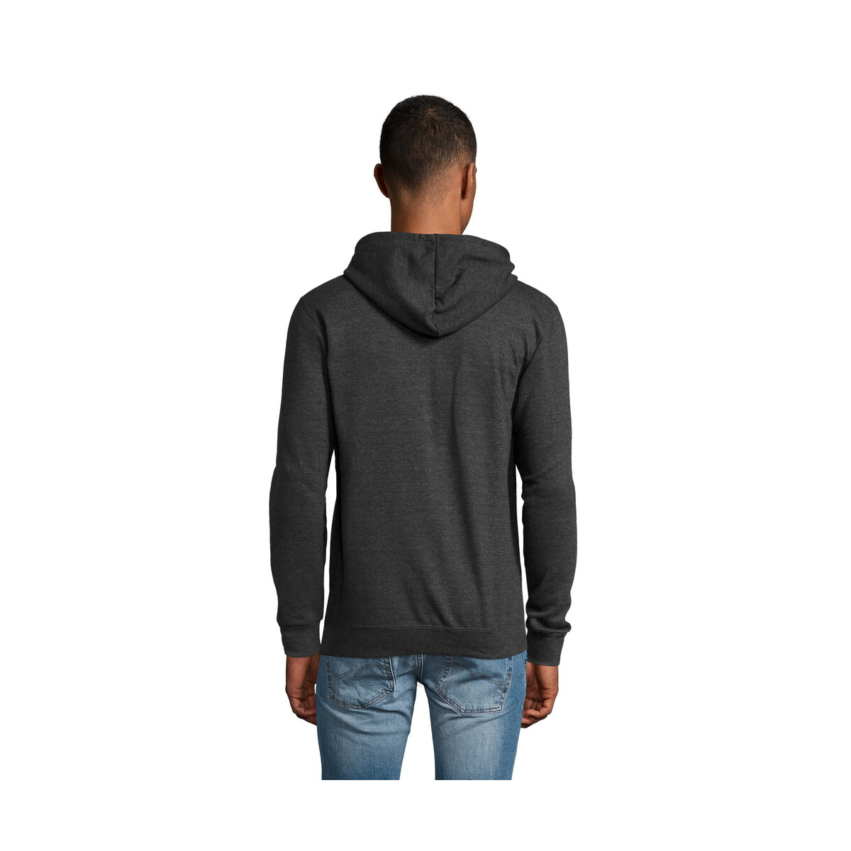 Bluzy z logo – stone uni hoodie 260g stone – charcoal melange – s s01714-ce-back STONE UNI HOODIE 260g STONE - Charcoal Melange - S s01714-ce-back